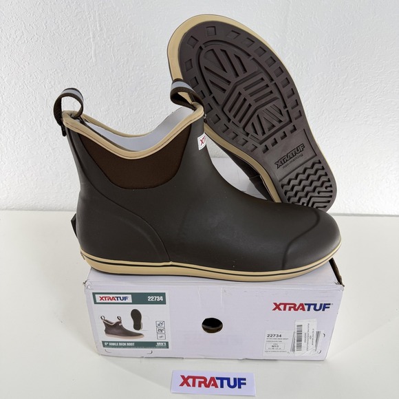Xtratuf Other - Xtratuf 6" Ankle Deck Boots Mens Size 13 Brown Waterproof Slip Resistant 22734